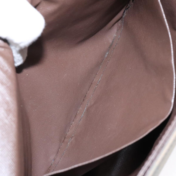 Burberrys Nova Check Shoulder Bag Leather Canvas Beige Gold Auth bs28750