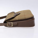 Burberrys Nova Check Shoulder Bag Leather Canvas Beige Gold Auth bs28750-4