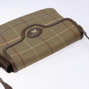 Burberrys Nova Check Shoulder Bag Leather Canvas Beige Gold Auth bs28750-6