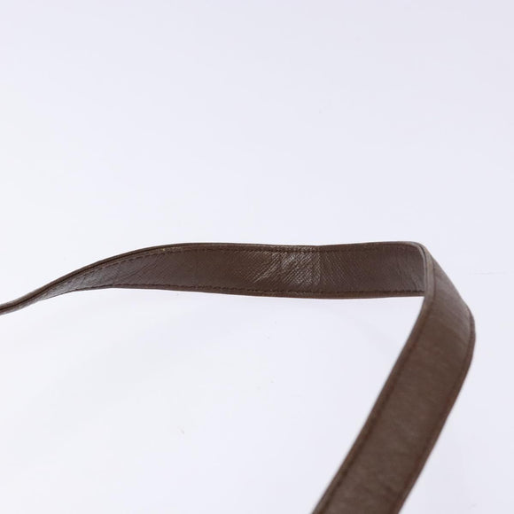 Burberrys Nova Check Shoulder Bag Leather Canvas Beige Gold Auth bs28750