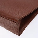 BURBERRY Clutch Bag Leather Brown Gold Auth bs28752-15