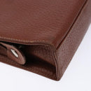 BURBERRY Clutch Bag Leather Brown Gold Auth bs28752-16