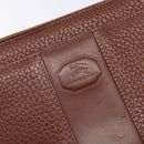 BURBERRY Clutch Bag Leather Brown Gold Auth bs28752-17