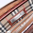BURBERRY Clutch Bag Leather Brown Gold Auth bs28752-10