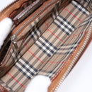 BURBERRY Clutch Bag Leather Brown Gold Auth bs28752-11