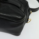 BURBERRY Shoulder Bag Leather Black Gold Auth bs28753-14