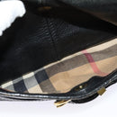 BURBERRY Shoulder Bag Leather Black Gold Auth bs28753-11