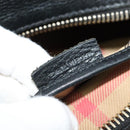 BURBERRY Shoulder Bag Leather Black Gold Auth bs28753-22