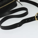 BURBERRY Shoulder Bag Leather Black Gold Auth bs28753-7