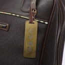 BURBERRY Hand Bag Leather Dark Brown Gold Auth bs28754-17