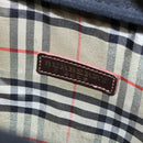 BURBERRY Hand Bag Leather Dark Brown Gold Auth bs28754-19