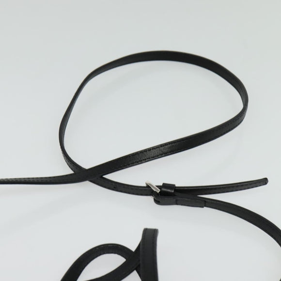 VALENTINO Studs Hand Bag Leather 2way Black Silver Auth bs28756