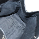 VALENTINO Studs Hand Bag Leather 2way Black Silver Auth bs28756-21