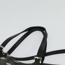 VALENTINO Studs Hand Bag Leather 2way Black Silver Auth bs28756-14