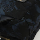 VALENTINO Backpack Nylon Leather Navy Silver Auth bs28757-17