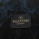 VALENTINO Backpack Nylon Leather Navy Silver Auth bs28757-19