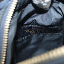 VALENTINO Backpack Nylon Leather Navy Silver Auth bs28757-11