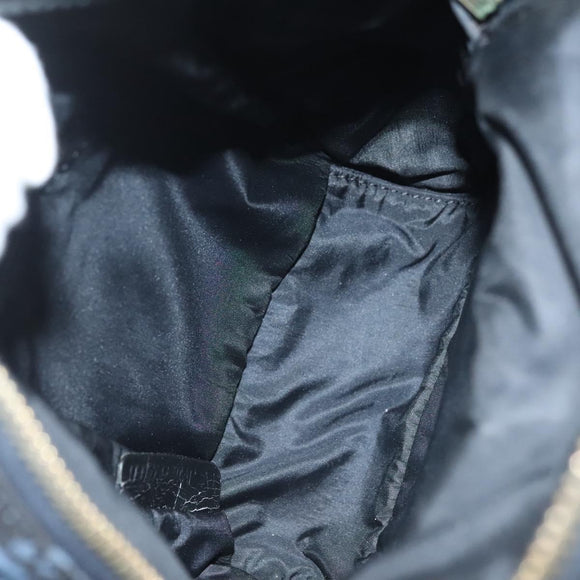 VALENTINO Backpack Nylon Leather Navy Silver Auth bs28757