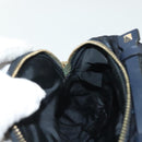 VALENTINO Backpack Nylon Leather Navy Silver Auth bs28757-22