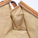 MCM Logogram Vicetos Clutch Bag PVC Leather Brown Gold Auth bs28761-17