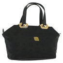 MCM Vicetos Logogram Hand Bag Nylon Black Gold Auth bs28762-1