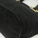 MCM Vicetos Logogram Hand Bag Nylon Black Gold Auth bs28762-14