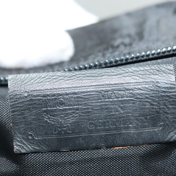 MCM Vicetos Logogram Hand Bag Nylon Black Gold Auth bs28762