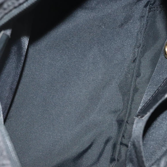 MCM Vicetos Logogram Hand Bag Nylon Black Gold Auth bs28762