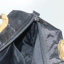 MCM Vicetos Logogram Hand Bag Nylon Black Gold Auth bs28762-19