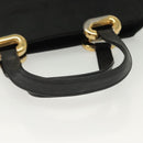 MCM Vicetos Logogram Hand Bag Nylon Black Gold Auth bs28762-7