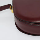 BALLY Shoulder Bag Leather Red Gold Auth bs28765-10