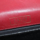 BALLY Shoulder Bag Leather Red Gold Auth bs28765-16