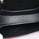 BALLY Shoulder Bag Leather Red Gold Auth bs28765-17