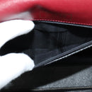 BALLY Shoulder Bag Leather Red Gold Auth bs28765-20