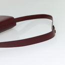 BALLY Shoulder Bag Leather Red Gold Auth bs28765-7