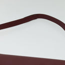 BALLY Shoulder Bag Leather Red Gold Auth bs28765-8