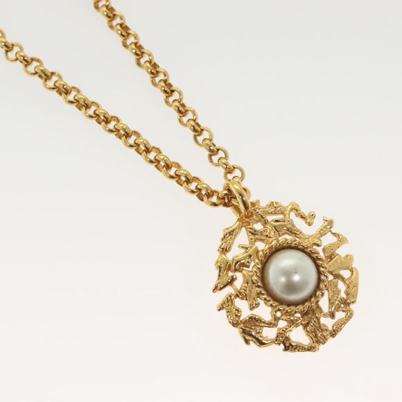 Salvatore Ferragamo Necklace metal Gold Auth bs28768