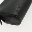 CHANEL Pouch Caviar Skin Black Gold CC Auth bs28771-10