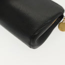 CHANEL Pouch Caviar Skin Black Gold CC Auth bs28771-16