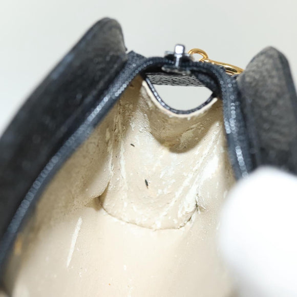 CHANEL Pouch Caviar Skin Black Gold CC Auth bs28771