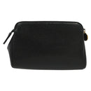 CHANEL Pouch Caviar Skin Black Gold CC Auth bs28771-2