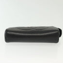 CHANEL Pouch Caviar Skin Black Gold CC Auth bs28771-7