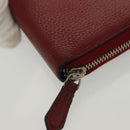 FENDI Long Wallet Leather Red Auth bs28774-11