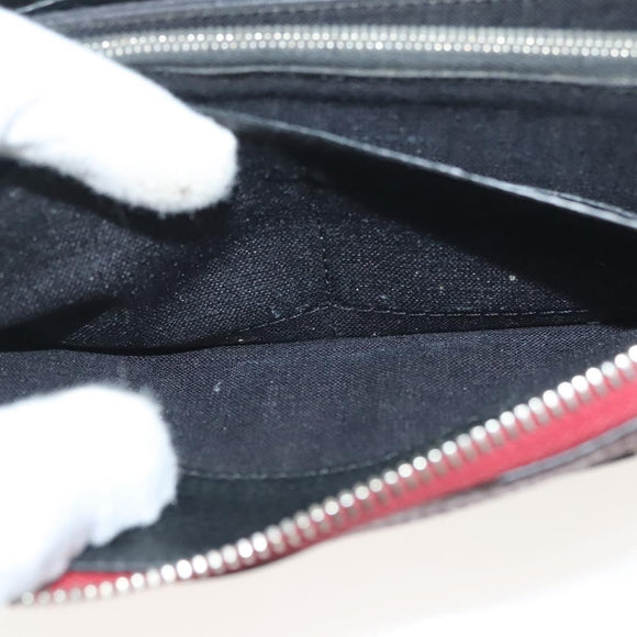 FENDI Long Wallet Leather Red Auth bs28774