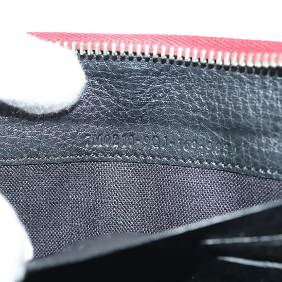 FENDI Long Wallet Leather Red Auth bs28774