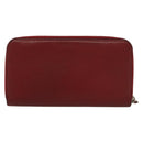 FENDI Long Wallet Leather Red Auth bs28774-3