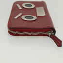 FENDI Long Wallet Leather Red Auth bs28774-5