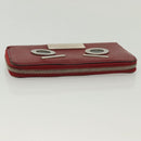 FENDI Long Wallet Leather Red Auth bs28774-6