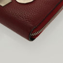 FENDI Long Wallet Leather Red Auth bs28774-9