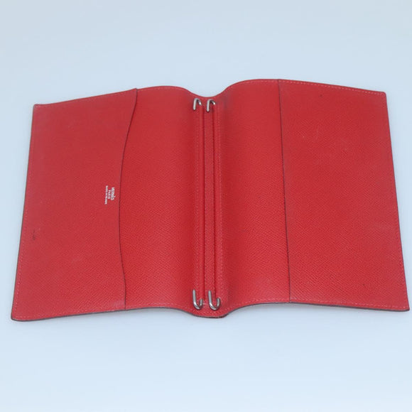 HERMES Agenda Day Planner Cover Leather Red Auth bs28777